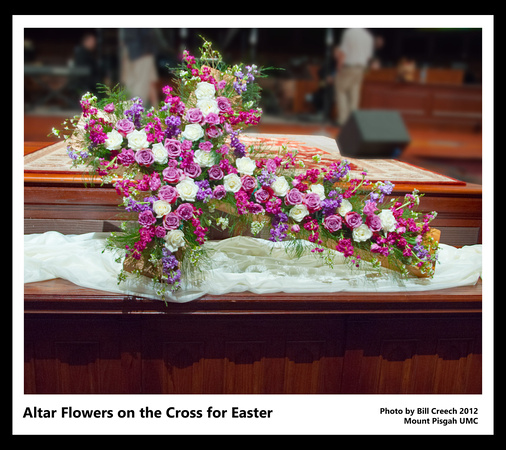 DSC_7204 Altar Flowers on the Cross for Easter